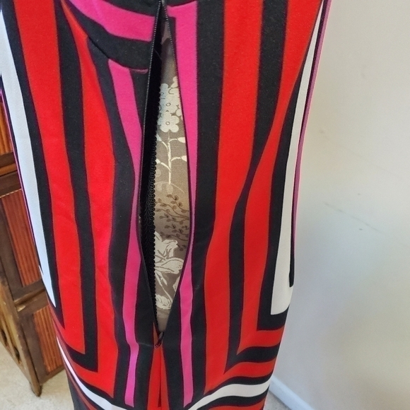 Voir Voir red pink & white striped dress sz. 8 - Picture 5 of 7